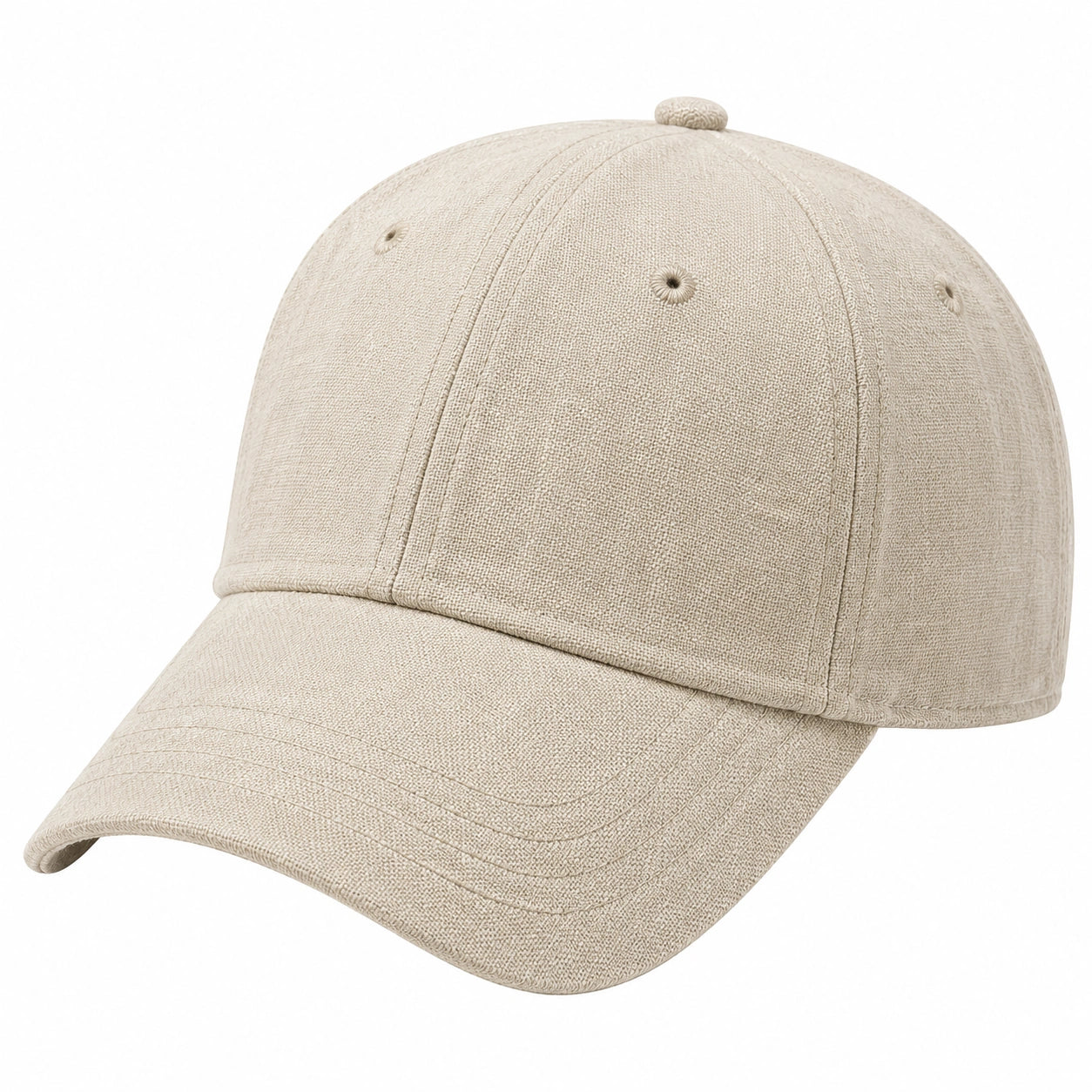Baseballkappe Einheitsgröße Beige Textilgewebe mit gebogenem Schirm für Alltag