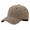 Baseballkappe Einheitsgröße aus Textil in Taupe mit Fischgrätmuster verstellbar