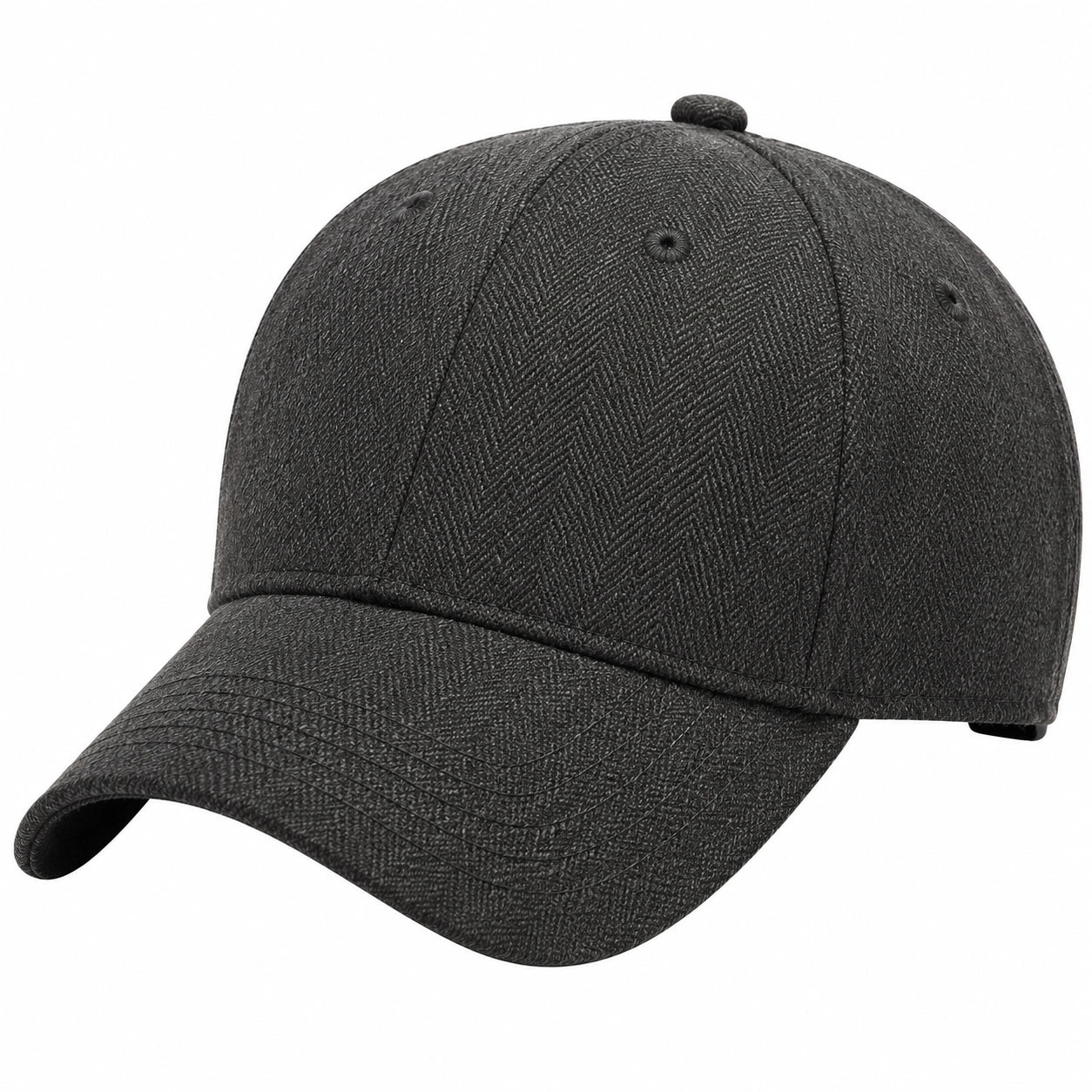Baseballkappe Einheitsgröße Dunkelgrau Textil mit gebogenem Schirm