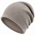 Strickmütze Einheitsgröße Taupe gerippt für Alltag
