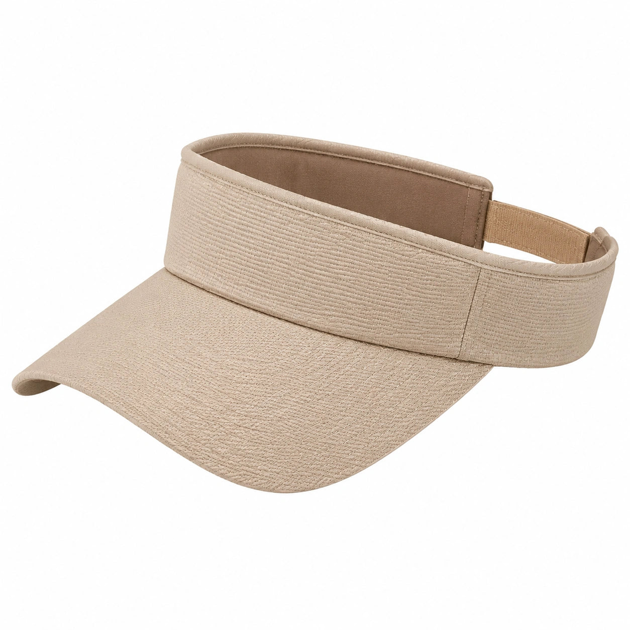 Sonnenblende Einheitsgröße aus Textilgewebe in Beige mit elastischem Band für Damen