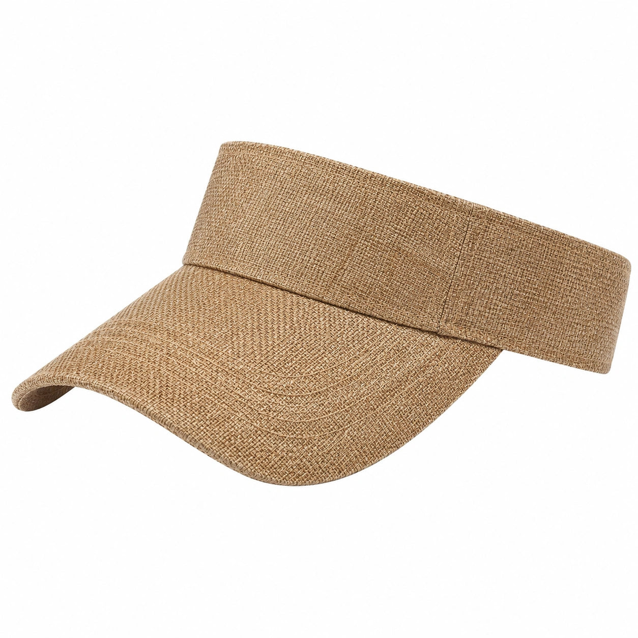 Sonnenvisier Einheitsgröße Beige Textil in Flechtoptik für Alltag