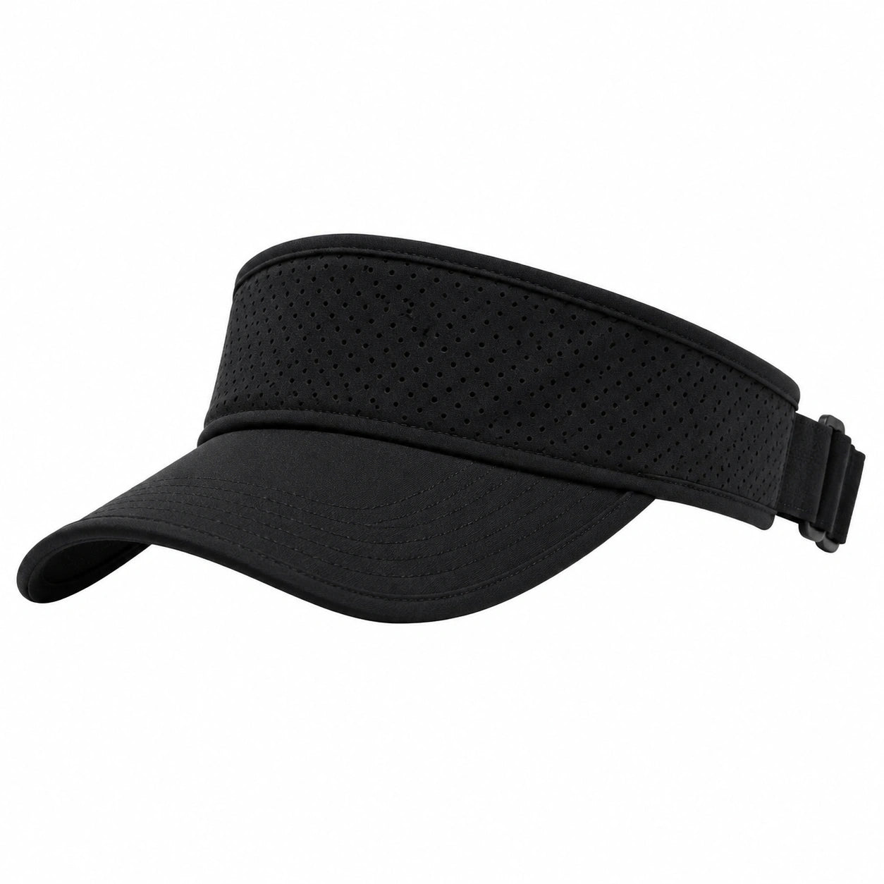 Sonnenblende Einheitsgröße Schwarz mit perforiertem Obermaterial verstellbar für Sport und Alltag